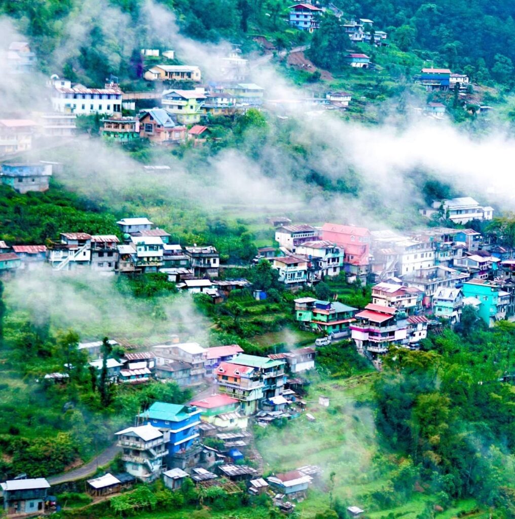 “Bansbotay village view Darjeeling hills”